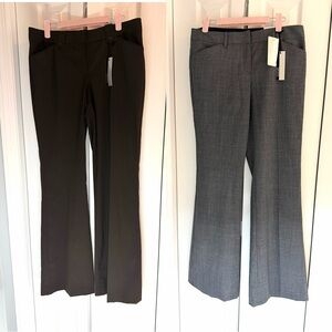 Lot of 2 Express Editor Pants Size 8 Flare Leg Dress Pants NWT Gray & Brown